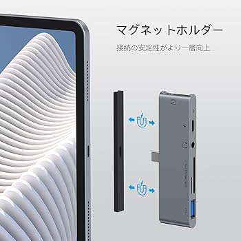 ipad air4 専用 Amazon | GIISSMO ipad air4 専用ドッキングハブ 6in1 安定感